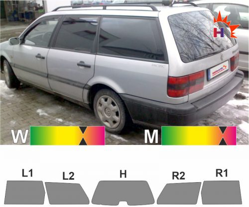 VW Passat Variant B4 passgenaue Tönungsfolie