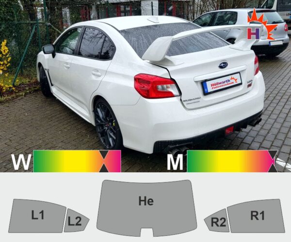SUBARU WRX VA bis 2021, Heckfolie mit offenem Ausschnitt, passgenaue Tönungsfolie