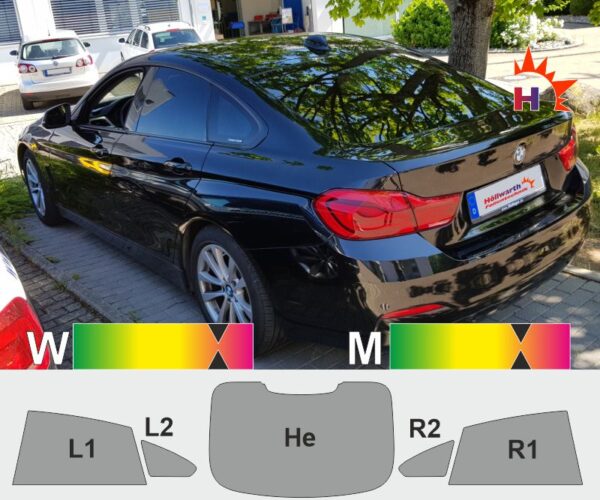 BMW 4er F36 Grand Coupe ab 2014 passende Tönungsfolie