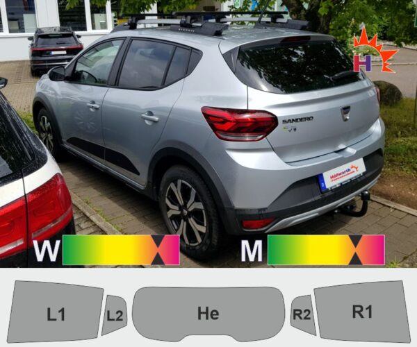 DACIA Sandero 3 ab 2021 passende Tönungsfolie