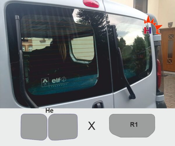 RENAULT Trafic II L1H1 nur Hecktüren und Tür rechts passende Tönungsfolie