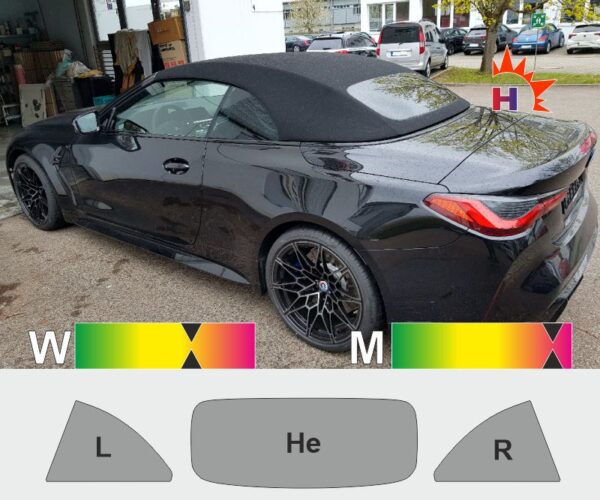 BMW 4er G23 Cabriolet ab 2020 passgenaue Tönungsfolie