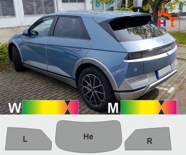HYUNDAI Ionic 5 ab 2022 passgenaue Tönungsfolie